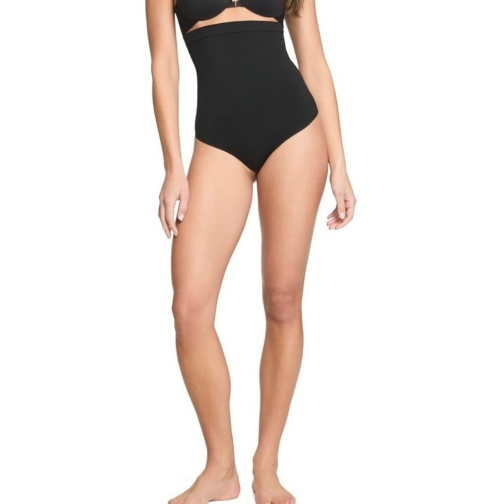 Assets by Spanx Shaping Thong Women XL Very Black NWT High-Waisted 10238R